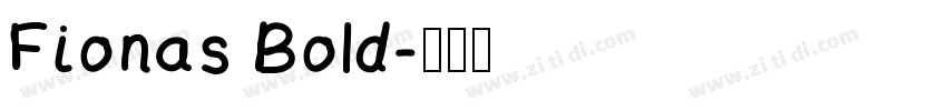 Fionas Bold字体转换